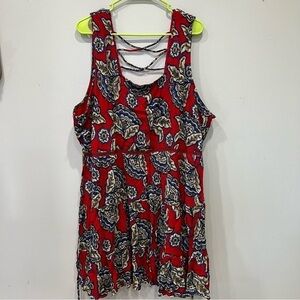 Maurices Floral Skater Dress Women’s Size 3X NEW